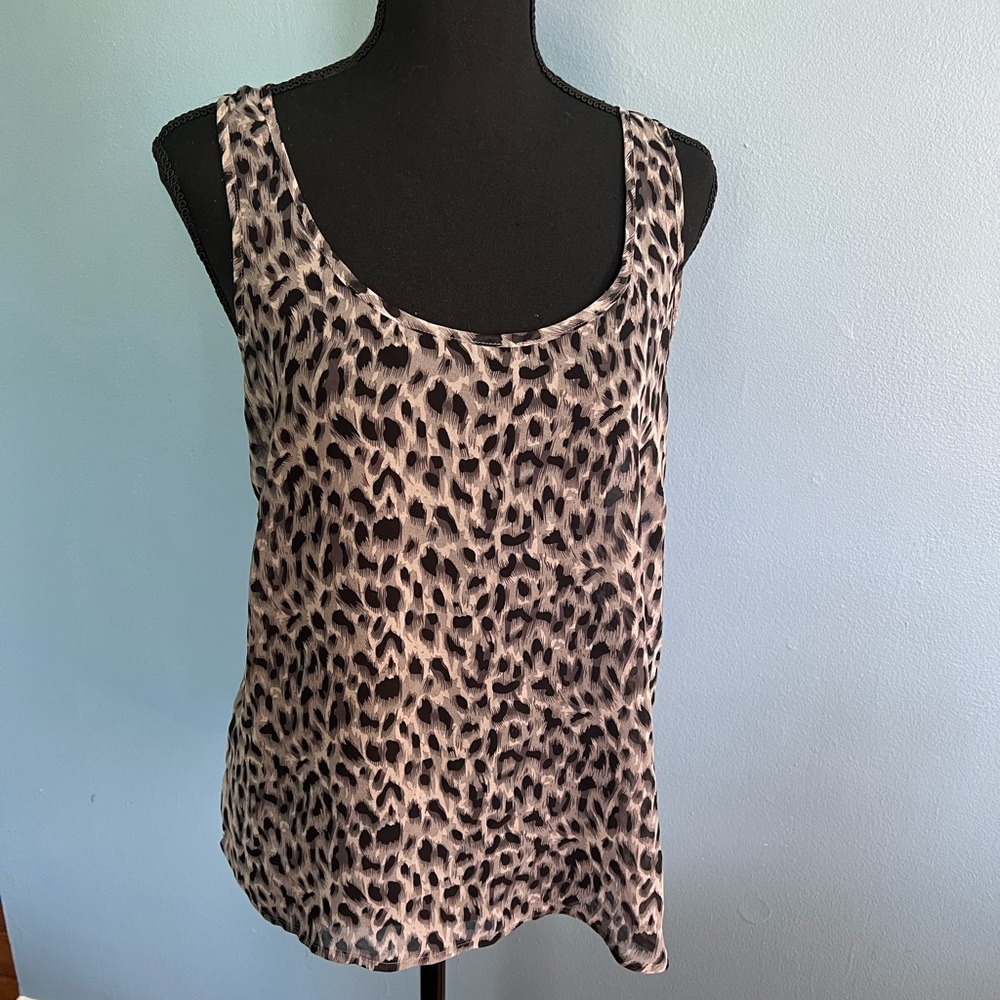 Sheer black and white top